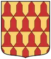 Vairé gules and or