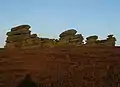 The Coach and Horse or Wheel Stones, approximately 25 feet (7.6&nbsp;m) high