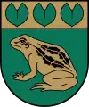 Image 30Frog pictured in the coat of arms of Baloži (from Frogs in culture)