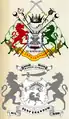 Coat of Arms of the Nawab of Bengal (top) and that of the Nawab of Murshidabad (bottom)