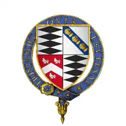 Arms of Sir John Savage as a Knight of the Garter