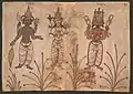 16th century Indo-Portuguese illustration of the main deities of Hinduism at the Códice Casanatense.