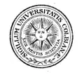 The emblem of Colby University, c. 1895.