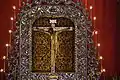 The image of Christ on the altar.