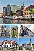 Collage of views of Bydgoszcz, Poland
