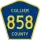 County Road 858 marker