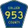 County Road 953 marker