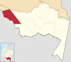Location of the municipality and town of Puerto Alegría in the Amazonas Department of Colombia