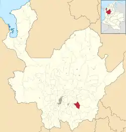 Location of the municipality and town of Granada, Antioquia in the Antioquia Department of Colombia