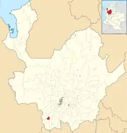 Location of the municipality and town of Hispania, Antioquia in the Antioquia Department of Colombia