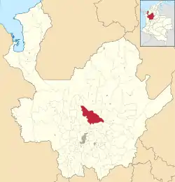 Location of the municipality and city of Santa Rosa de Osos in the Antioquia Department of Colombia