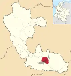 Location of the municipality and town of Dosquebradas in the Risaralda Department of Colombia.