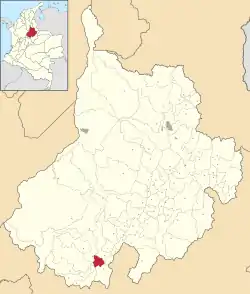 Location of the municipality and town of Guavata in the Santander  Department of Colombia.