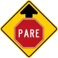 SP-29 Stop sign ahead