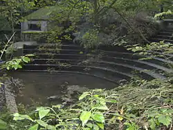 Weir on Cam Brook at Combe Hay