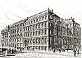 Former head office of Berliner Bank in Berlin, as remodeled in 1923 with addition of upper floors: 43 