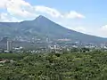 San Salvador skyline with the volcano behind it