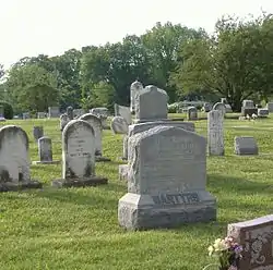 Image of the Confederate Martyrs Monument in Jeffersontown, Kentucky for the four Confederate soldiers executed by Burbridge