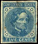 Confederate States of America postage stamp, 1862