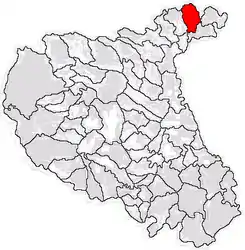 Location in Vrancea County
