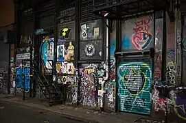 Graffiti in Cortlandt Alley, Tribeca, Lower Manhattan (2023)