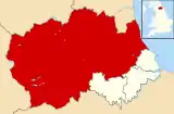 Shown within Durham ceremonial county