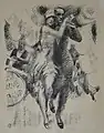 Couple Dancing the Tango, lithograph
