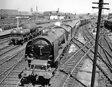 No. 46236 City of Bradford approaching Crewe in 1957..
