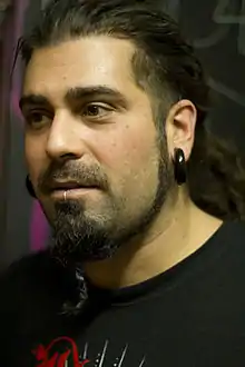 Cristian Machado before a show in 2011