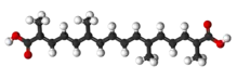 Ball and stick model of crocetin