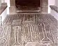 Normandy, Tombstones in the St Germain church, Flamanville, Middle Ages