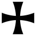 With less curvature, used on Luftstreitkräfte aircraft into April 1918, and the basis for the similar cross by the Bundeswehr of modern Germany.