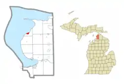 Location within Emmet County