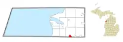 Location within Benzie County