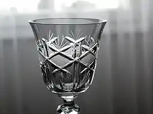 Cut lead crystal glass