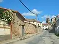 Street in Cucalón with the remains of Santiago church