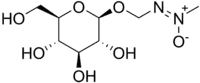 Chemical structure of cycasin