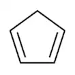 Skeletal formula of cyclopentadiene
