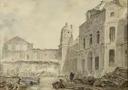 La démolition du Château-Vieux de Meudon, by Hubert Robert, 1804