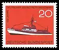 Commemorative stamp honoring the DGzRS's 100th anniversary (issued in 1965)