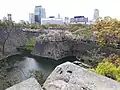 View of Moat from atop Uzumimon Gate