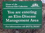 Sign on A27 road, Brighton, England