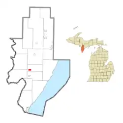 Location within Menominee County