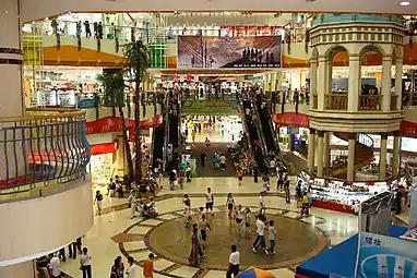 Triforium in a shopping mall in Dalian, a public space more similar in purpose to the Roman basilicas