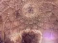 The underside of the tomb was decorated with ghalib kari to create a 3-dimensional pattern