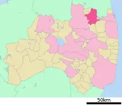 Location of Date in Fukushima Prefecture