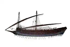 Side view. Dauphine was built in 1736 and survived until the French Revolution.