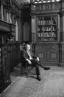 David Kutaliya in the study