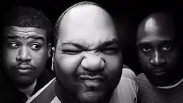 De La Soul in 2004. L-R: Trugoy the Dove, Maseo and Posdnuos.