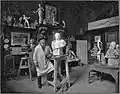 Hesselink in zijn atelier (1903), foto van Sigmund Löw.